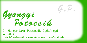 gyongyi potocsik business card